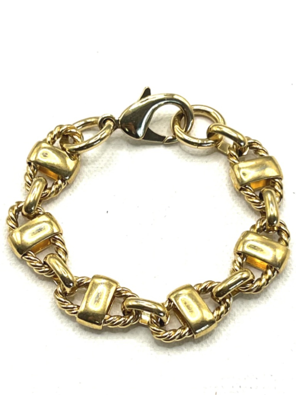 New Vanessa Mooney Gold Thick Chunky Statement Thick Gold Chain Bracelet
